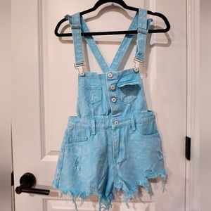 NWT Pastel Bibs Short All Blue size M
